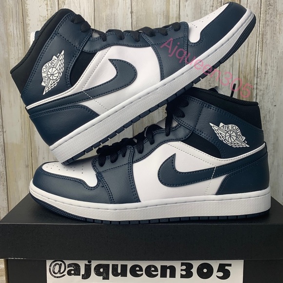 Air Jordan 1 Mid Armory Navy Men's - Picture 2 of 6